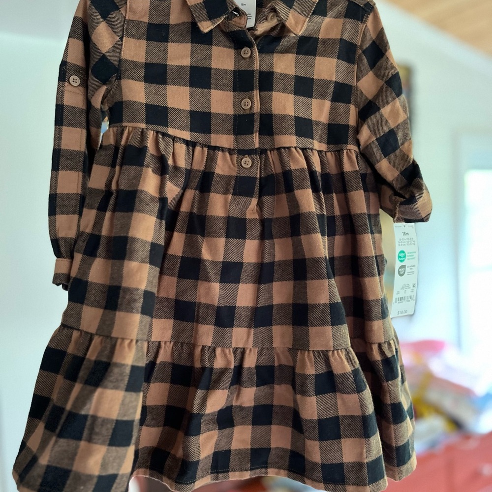 NWT Carter’s 18m Plaid Flannel Dress